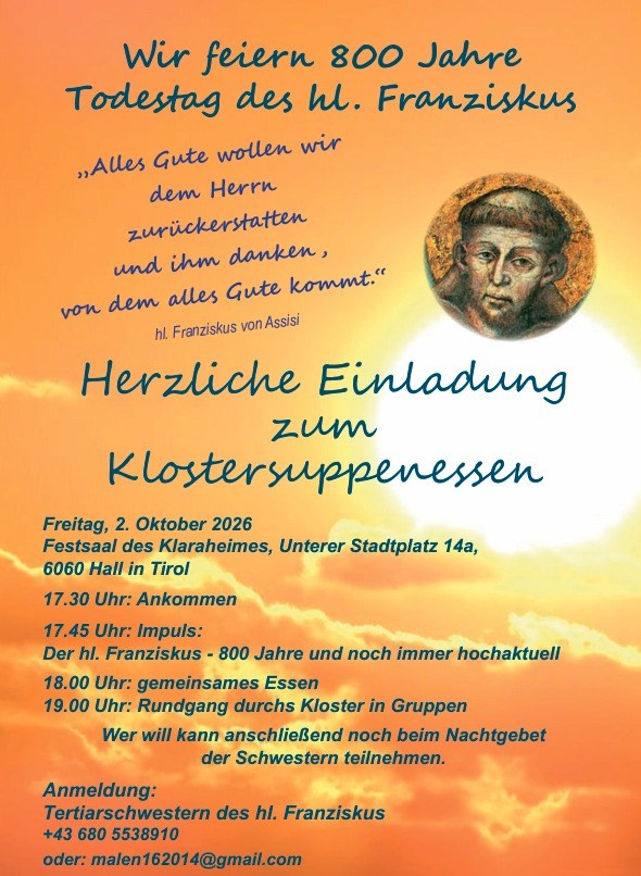 Franziskanerinnen Tertiarschwestern des Hl. Franziskus Hall in Tirol